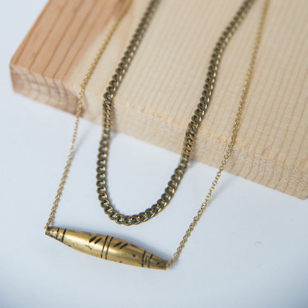Petal to the Metal Brass Necklace by Wildflower Roots